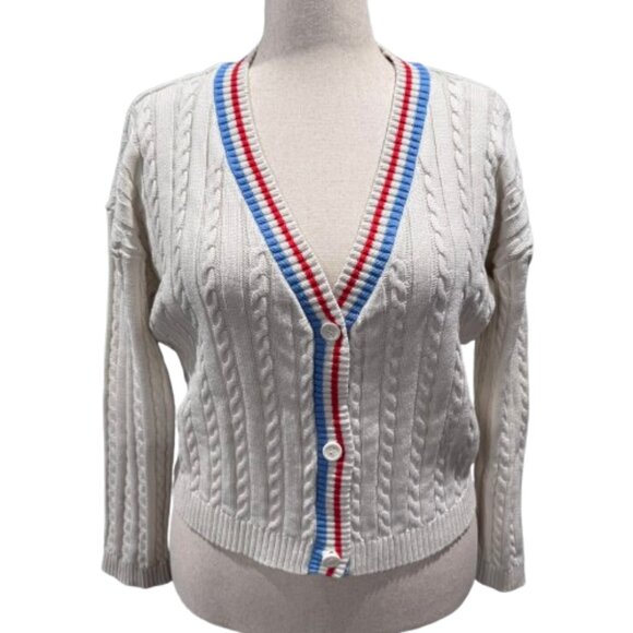Prince x Target Pickleball Tennis Preppy Cable Knit Women's Cardigan (Size XXL) - Picture 2 of 14